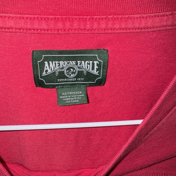 Red American Eagle Long Sleeve Jersey Style Cropped Used - Picture 2 of 5